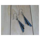 Vtg. Mixed Metal Dangle Earrings