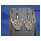S.S. Rock Hand Dangle Earrings
