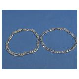 2 Sterling Sterling Silver Italy Bracelets See