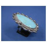 Sterling Silver SW Turquoise Ring Hallmarked See