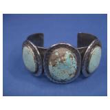 S.S. SW #8 Mine Turq. Cuff Bracelet See Info
