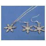 Snowflake Necklace & Matching Earrings Not S.S.
