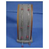 Vtg SW Style Beaded Dangle Earrings