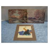 Rose Tafoya Matted Art, Two Vtg Print Editions See