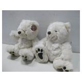 Two Vtg Dan Dee Plush Bears & TY Beanie Baby See