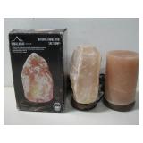 Two Natural Himalayan Salt Lamps Both Work