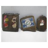 Three Vtg Decorative Wall Hangings Dog & More See