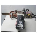 Two Homelite Gas Chain Saws & 5-1 Cordless See