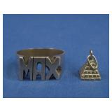 14K Gold Pendant & Gold Toned Ring