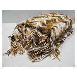 Vtg Handmade Afgan Blanket 68' x 54'