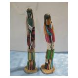 Two Signed N/A Wood Carved Kachinas See Info