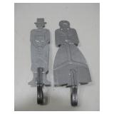 Two Metal Cut Figures Wall Art Largest 3' x 8.5'