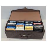 Vtg 8 Track Cassettes In Case