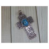 Navajo Copper Turquiose Nickle Pendant Hallmarked