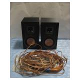 Two Klipsch Speakers R-15M & Speaker Wire