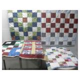 Five Handmade Baby & Lap Quilts See Info