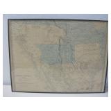 1850's New Mexico Territory Framed Map See Info