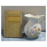 Vtg Gentle Thoughts Book,Day Lily Pitcher See Info
