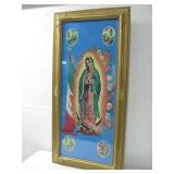 Framed Illuminating Lady Of Guadalupe 19' x 39'
