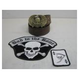 Harley Davidson Leather W/Skull&Cross Buckle See