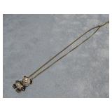 Made W/Love Rhinestone Panda Pendant Necklace