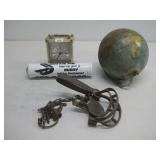 Vtg Items Metal Globe, Kaleidoscope & More