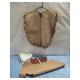 Leather Fringe Vest W/Leather Scraps