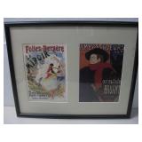 Two Framed Vtg French Art Prints 20' x 16'