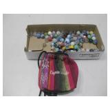 Boho Style Satchel W/Assorted Marbles