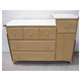 Dresser W/Three Drawers & Storage See Info