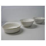 Three Vtg Gold Trim Lenox Special Bowls See