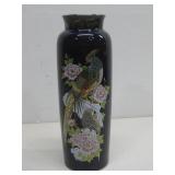 Kutani Japanese Porcelain Vase W/Peacock 11'