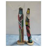 Two Signed N/A Wood Carved Kachinas See Info