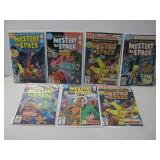 Seven Vtg Mystery In Space Comic Books