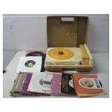 Vtg Fisher Price 825 Record Player W/Various See