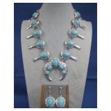 SW Squash Blossom Silver Tone Set See Info