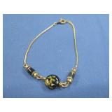 Goldtone Floral Bracelette