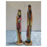 Two Signed N/A Wood Carved Kachinas See Info