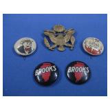 Vtg Kellog's Cereal Pep Button Pins See Info