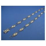 Vtg S.S. N/A A.J. Turq. Belt Hallmarked See