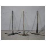Three Vtg Pick Axes/Mattocks