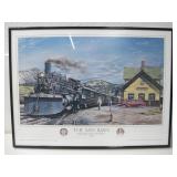 1941 Steam Locomotive Framed Print 24' x 17'
