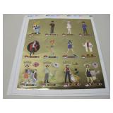Pokemon Uncut Gold Foil Sticker Sheet 8.5' x 9.5'