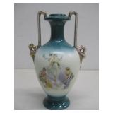 Vtg Victoria Carlsbad Porelain Vase 8.5'