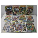 Fifteen Vtg Captain Marvel Comic Books