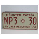 1973 New Mexico Mounted Patrol License Plates