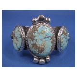 S.S. SW #8 Mine Turq. Cuff Bracelet See Info