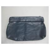 Vtg Blue Leather Clutch
