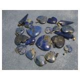 20 Assorted Lapis Pendants