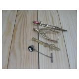 Four Vtg Tie Tack Clips